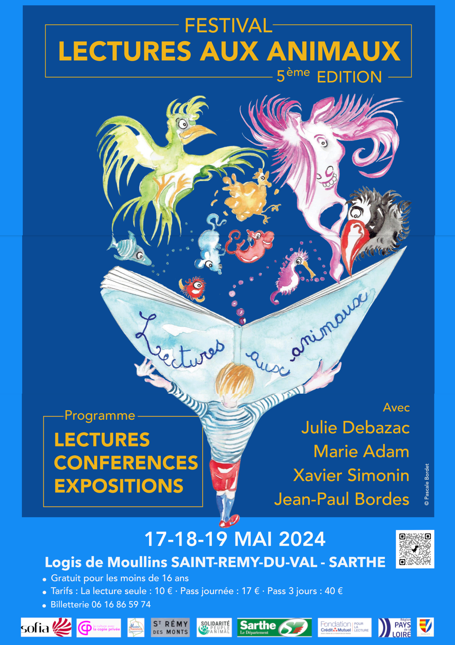 affiche lecture aux animaux